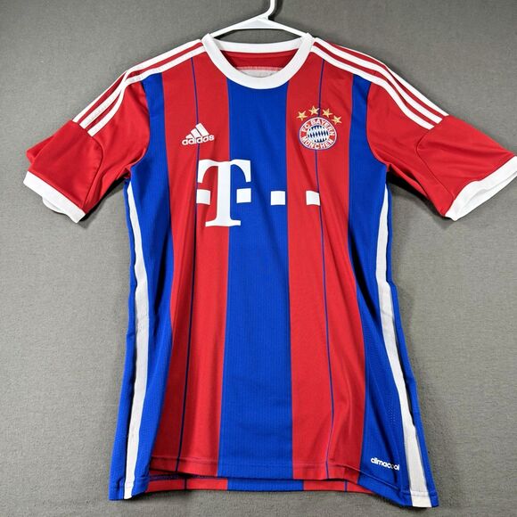 adidas Other - FC Bayern Munich Jersey Mens Small Red Blue Climacool Soccer Shirt Kit Blank